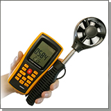 Термоанемометр с крыльчаткой для контроля скорости воздушного потока и температуры - HT-GM8902+