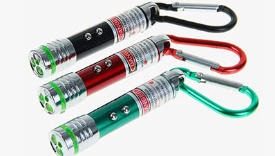 Светодиодный фонарик с лазерной указкой 3 в 1